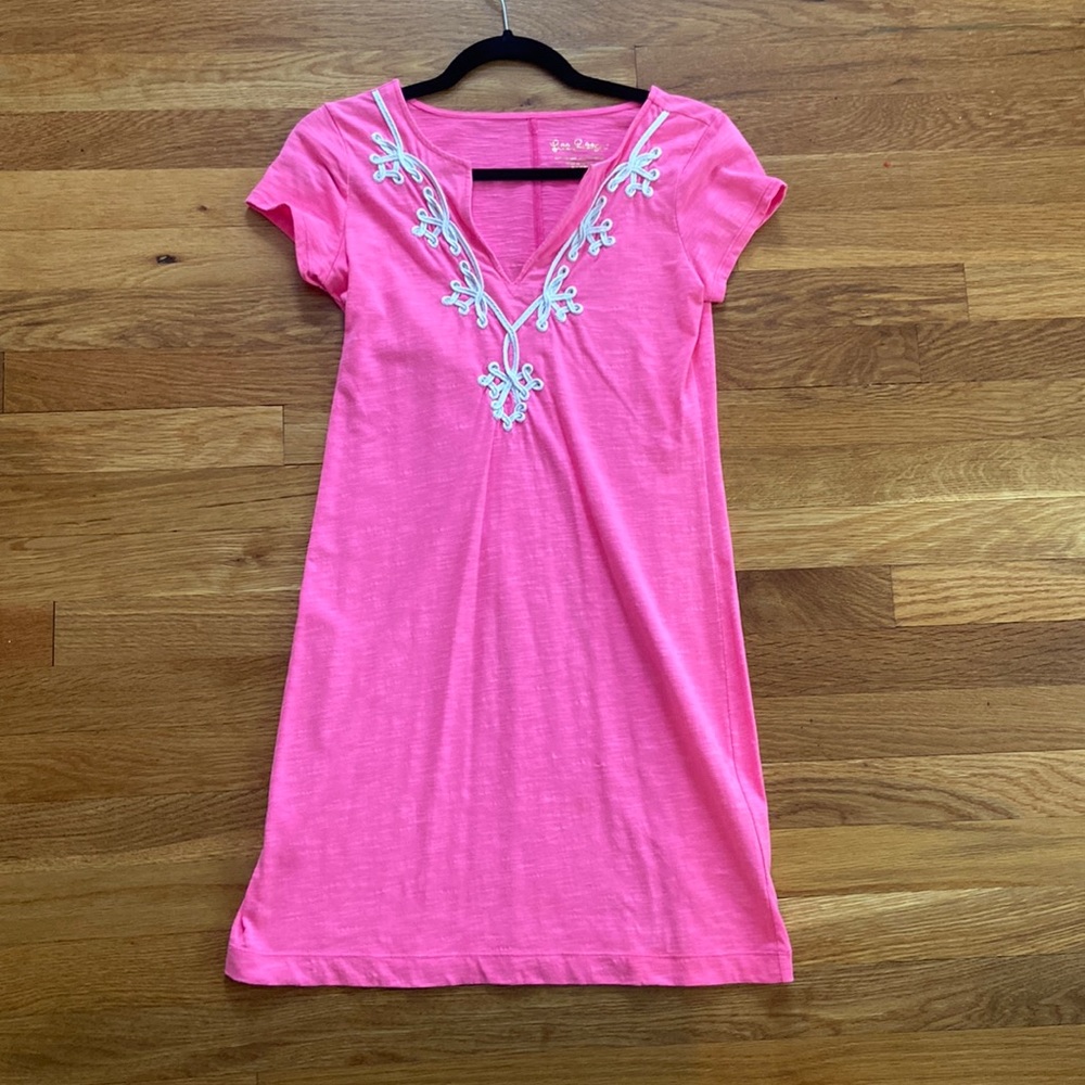 Lilly Pulitzer Pink Tee Shirt Dress XS